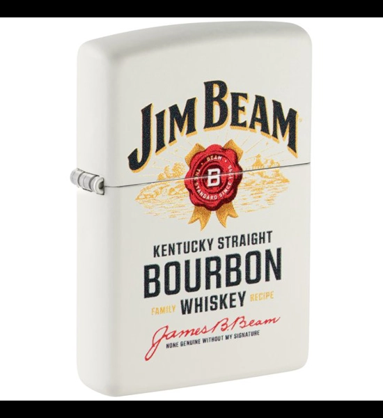 Jim Beam Bourbon Whiskey White Matte Zippo