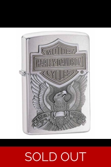 Harley Davidson Brushed Chrome Eagle Zippo Lighter