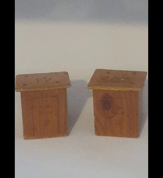 Wood Outhouse Salt & Pepper Shaker Set