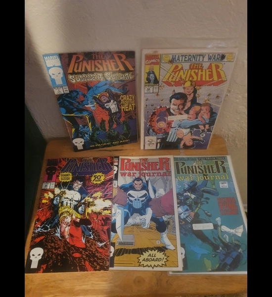 The Punisher Marvel Comic Book Series - 1991 - 5 Books