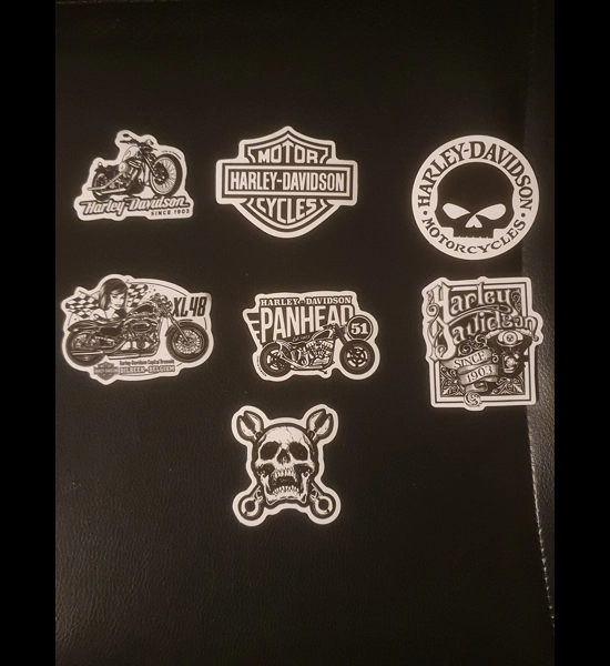 7 PC Harley Davidson Stickers