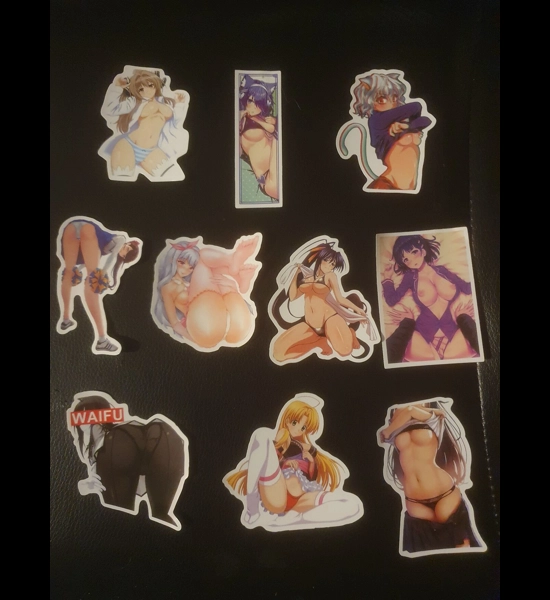 10 PC Adult Anime Stickers - Series 1