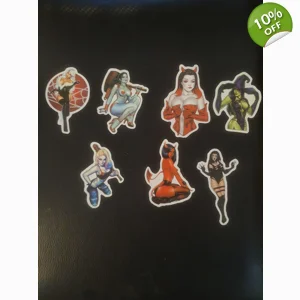 7 PC Goth Girls Stickers Series 1