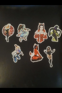7 PC Goth Girls Stickers Series 1