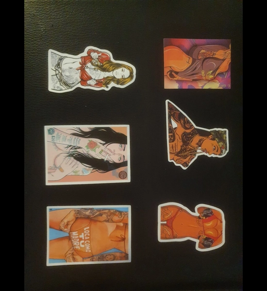 6 PC Tattoo Girl Series 1