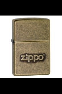 Stamped Antique Brass Zippo Lighter