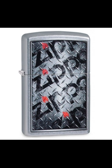 Zippo Diamond Plate Logo Lighter