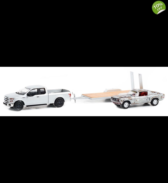 G.L. Pawn Stars '15 Ford F-150 W/ '68 Mustang & Trailer Diecast