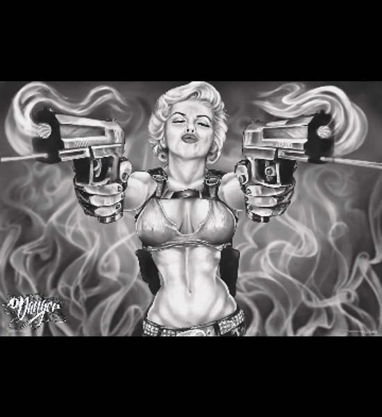 Marilyn Guns 24" x 36" Poster