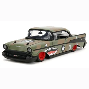 1957 Chevrolet Bel Air Chop Top Camo 1/24 Diecast