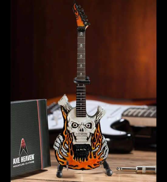 Axe Heaven George Lynch Flame Skull Miniature Guitar