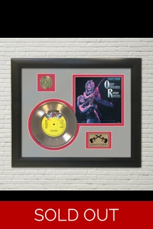 Ozzy Osbourne Crazy Train Gold 45 Framed Display