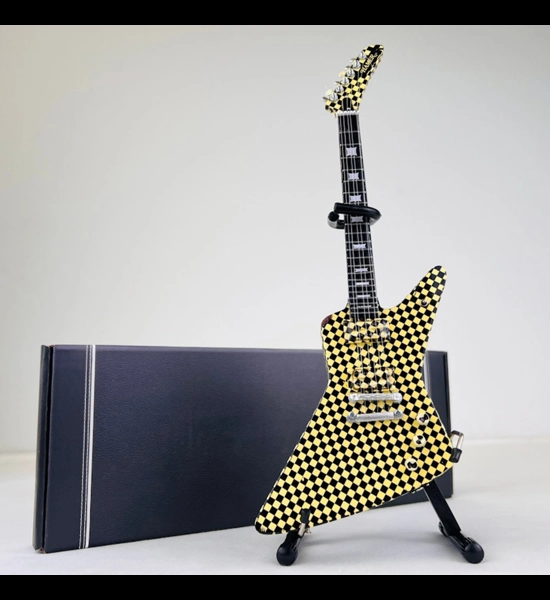 Axe Heaven Rick Nielsen Checkered EXP Hammer Guitar Miniature