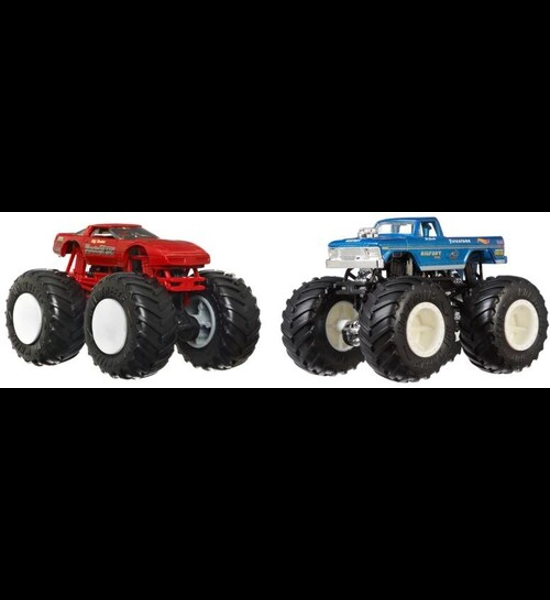 Hot Wheels Demo Doubles MonsterVette vs Bigfoot