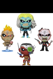 Iron Maiden - Eddie Glow-In-Dark 4 PK POP Rocks