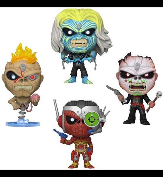 Iron Maiden - Eddie Glow-In-Dark 4 PK POP Rocks