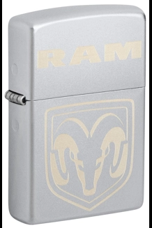 Ram Truck Logo Satin Chrome Zippo Lighter