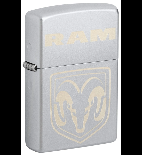 Ram Truck Logo Satin Chrome Zippo Lighter