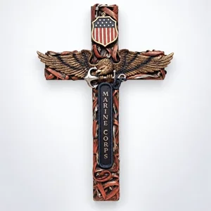 Marine Eagle Wall Cross