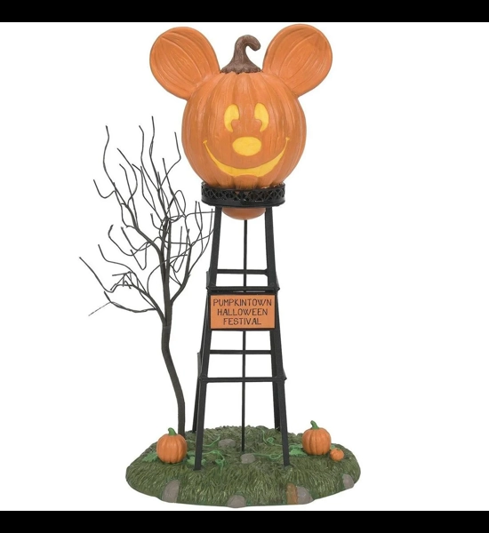 Disney Village Mickey Pumpkintown Water Tower Statue