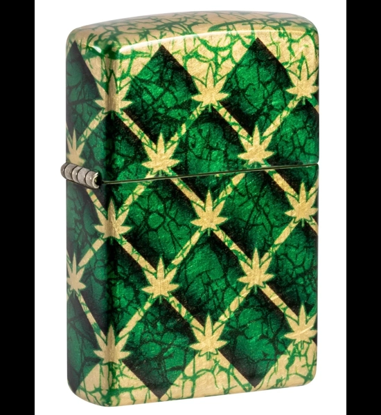 Argyle Weed Leaves Fusion Zippo Lighter