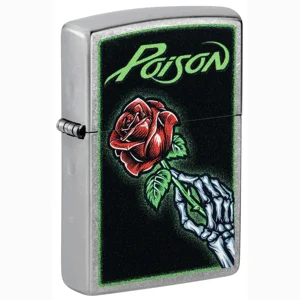 Poison - Skeleton Rose Zippo Lighter