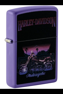 Harley Davidson Motorcycles Purple Blacklight Zi..