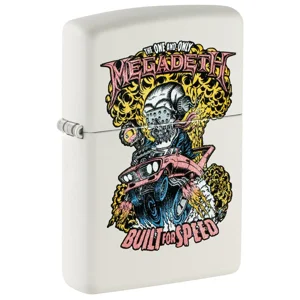 Megadeth - Built For Speed White Matte Zippo Lighter