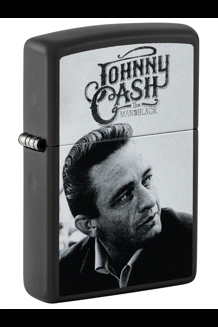 Johnny Cash Portrait Black Matte Zippo Lighter