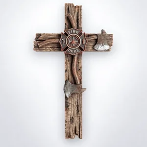 Fireman Small Wall Cross