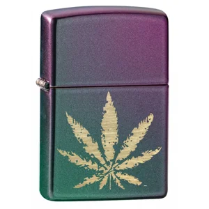 Weed Leaf Iridescent Zippo Lighter
