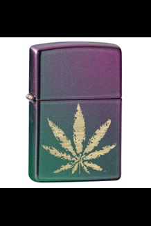 Weed Leaf Iridescent Zippo Lighter