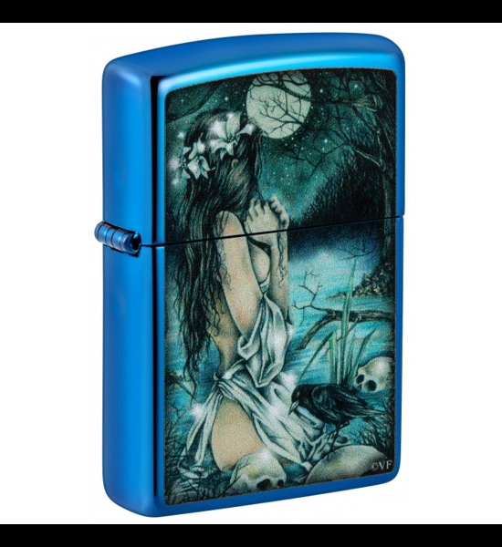Victoria Frances High Polish Blue Zippo Lighter