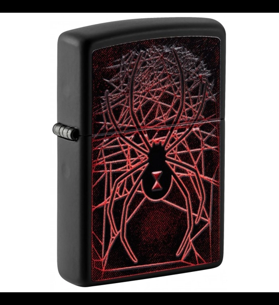 Black Widow Spider Texture Print Zippo Lighter