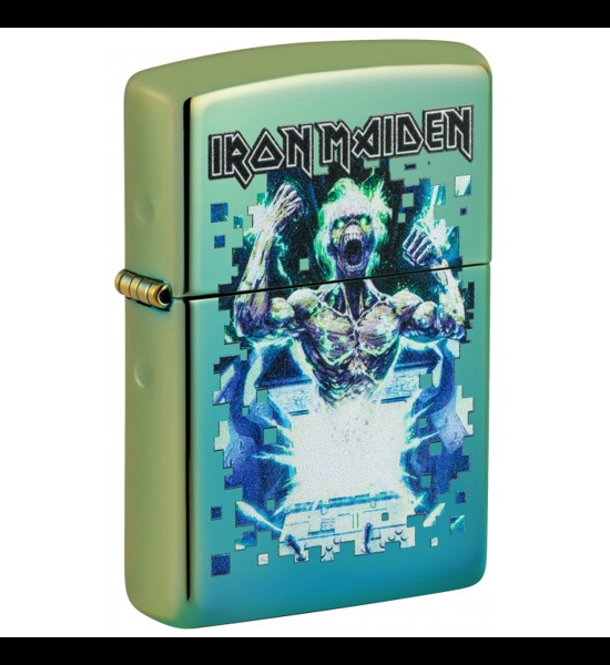 Iron Maiden Speed Of Light High Polish Teal Zippo