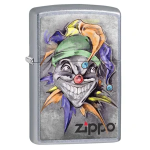 Joker With Hat Satin Chrome Zippo Lighter