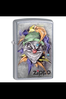 Joker With Hat Satin Chrome Zippo Lighter