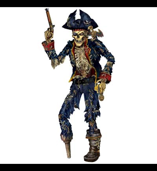 6' Jointed Pirate Skeleton