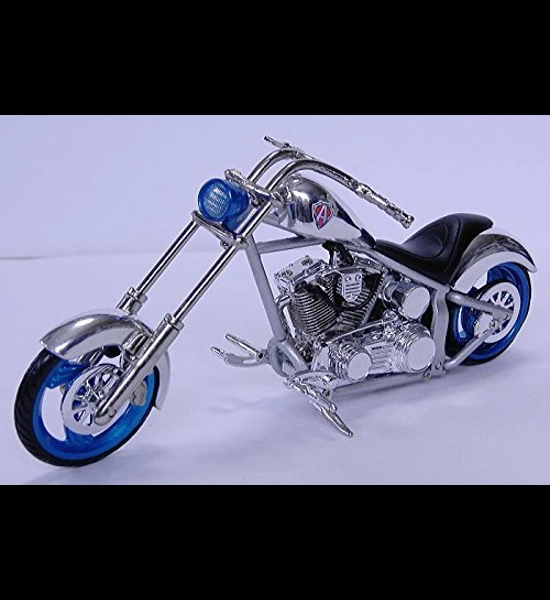 Arlen Ness Motorcycles 1:18 Scale Diecast - Chrome/Blue
