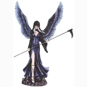Gothic Dark Angel Fairy Scythe Figure