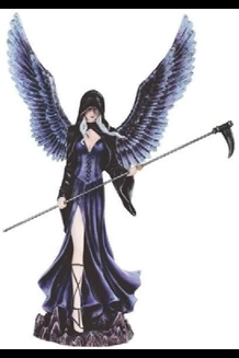 Gothic Dark Angel Fairy Scythe Figure