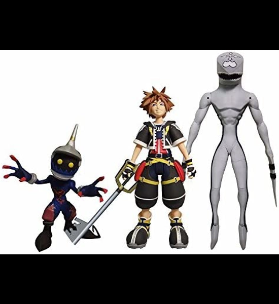 Disney Kingdom Hearts Sora, Dusk & Soldier Action Figure Set