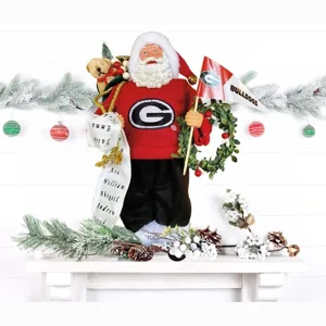 12 Inch Georgia Bulldogs Santa Figure