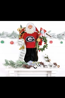12 Inch Georgia Bulldogs Santa Figure