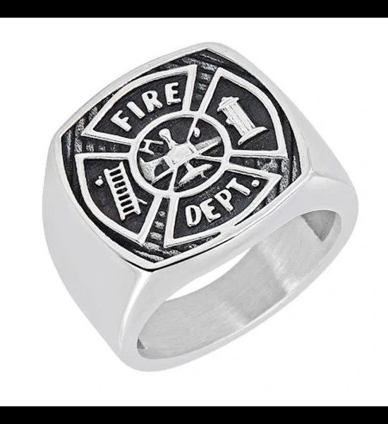 Fire Department Stainless Steel Ring