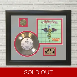 Motley Crue Kickstart My Heart Gold Framed 45 Display