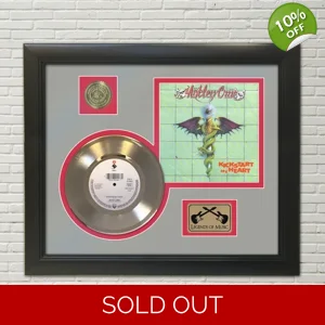 Motley Crue Kickstart My Heart Gold Framed 45 Display