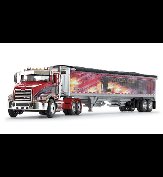 Our Fallen Heroes Mack Pinnacle W/Grain Trailer Diecast