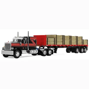 GMC General Sleeper W/Flatbed Trailer & Lumber Load 1/64 Diecast