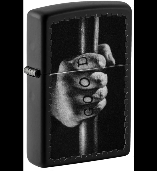 Jail Tattoo Good Evil Design Zippo Lighter